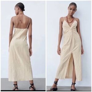 Zara Linen Midi Dress